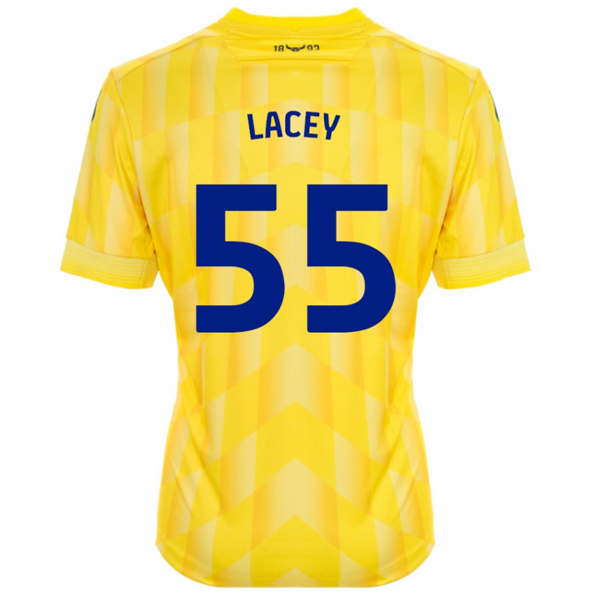 Børn Aaron Lacey #55 Gul Hjemmebane Spillertrøjer 2024/25 Trøje T-Shirt