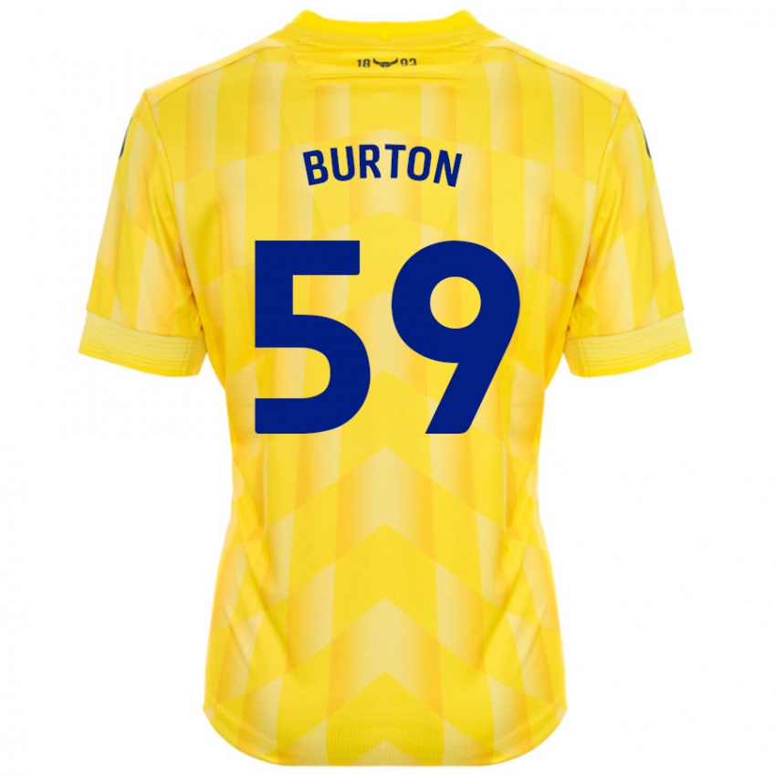 Børn Kasway Burton #59 Gul Hjemmebane Spillertrøjer 2024/25 Trøje T-Shirt