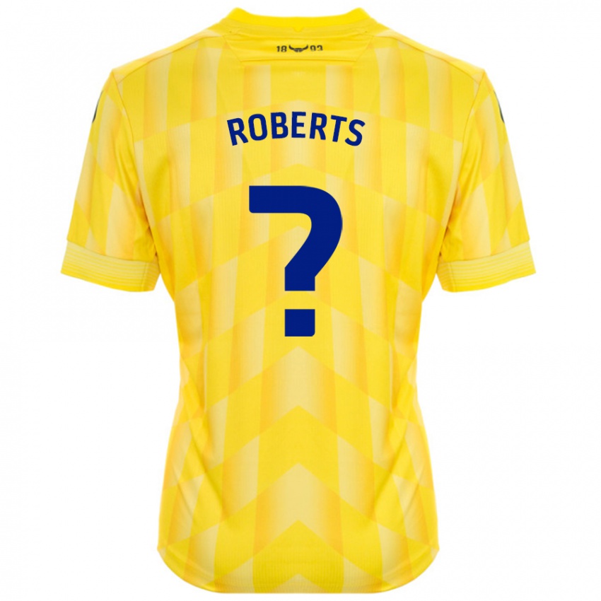 Børn Amber Roberts #0 Gul Hjemmebane Spillertrøjer 2024/25 Trøje T-Shirt