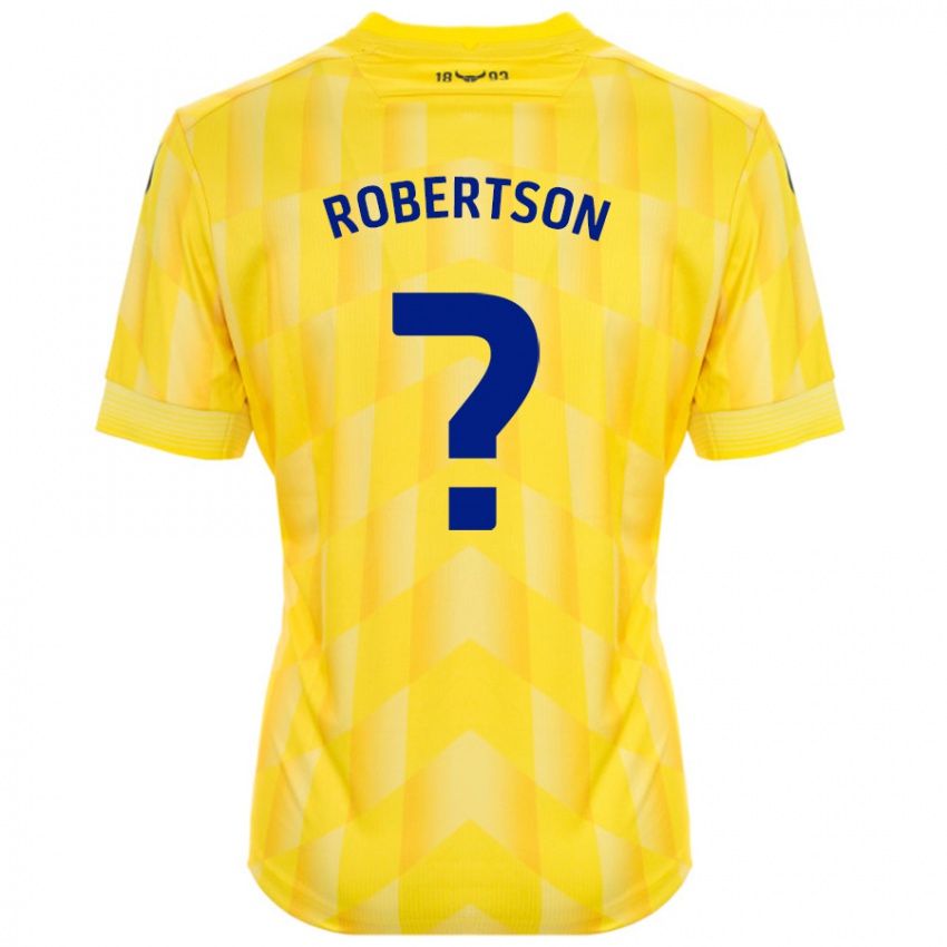 Børn Maddie Robertson #0 Gul Hjemmebane Spillertrøjer 2024/25 Trøje T-Shirt