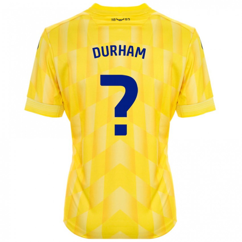 Børn Lucy Durham #0 Gul Hjemmebane Spillertrøjer 2024/25 Trøje T-Shirt