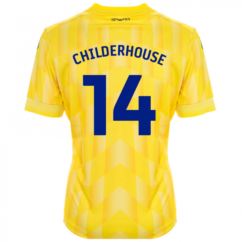 Børn Molly Childerhouse #14 Gul Hjemmebane Spillertrøjer 2024/25 Trøje T-Shirt