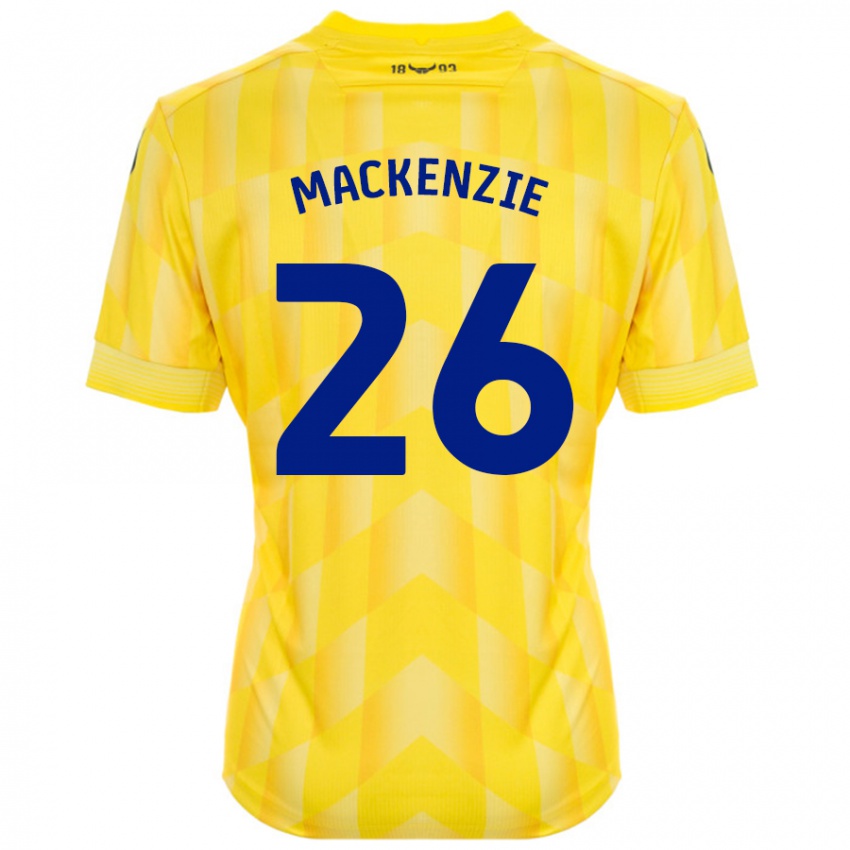 Børn Hannah Mackenzie #26 Gul Hjemmebane Spillertrøjer 2024/25 Trøje T-Shirt