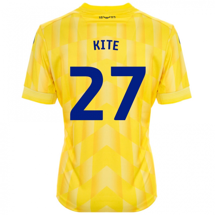 Børn Rose Kite #27 Gul Hjemmebane Spillertrøjer 2024/25 Trøje T-Shirt