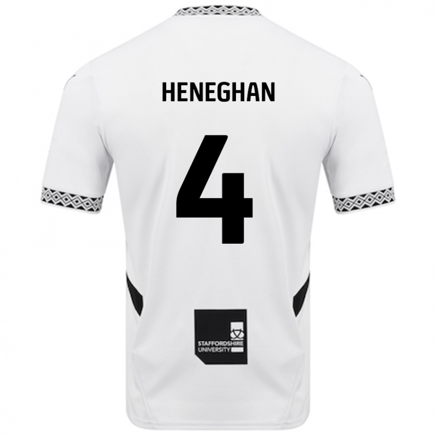 Børn Ben Heneghan #4 Hvid Hjemmebane Spillertrøjer 2024/25 Trøje T-Shirt