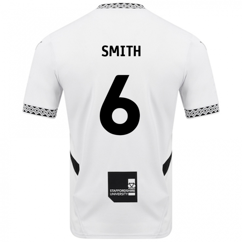 Børn Nathan Smith #6 Hvid Hjemmebane Spillertrøjer 2024/25 Trøje T-Shirt