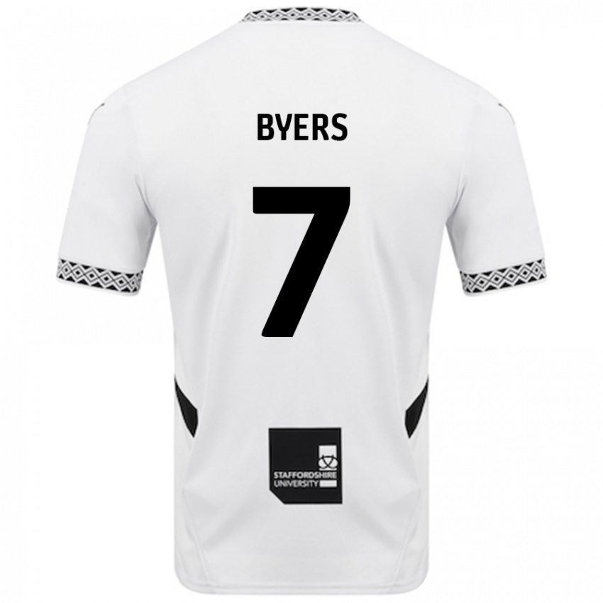 Børn George Byers #7 Hvid Hjemmebane Spillertrøjer 2024/25 Trøje T-Shirt