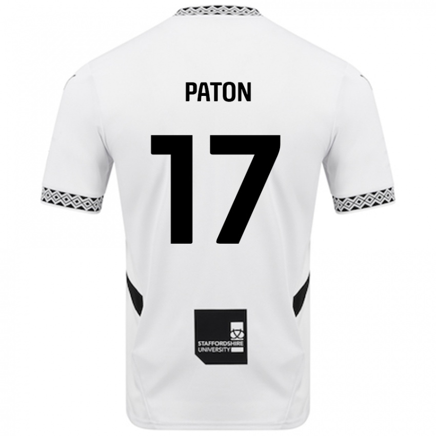 Børn Ruari Paton #17 Hvid Hjemmebane Spillertrøjer 2024/25 Trøje T-Shirt