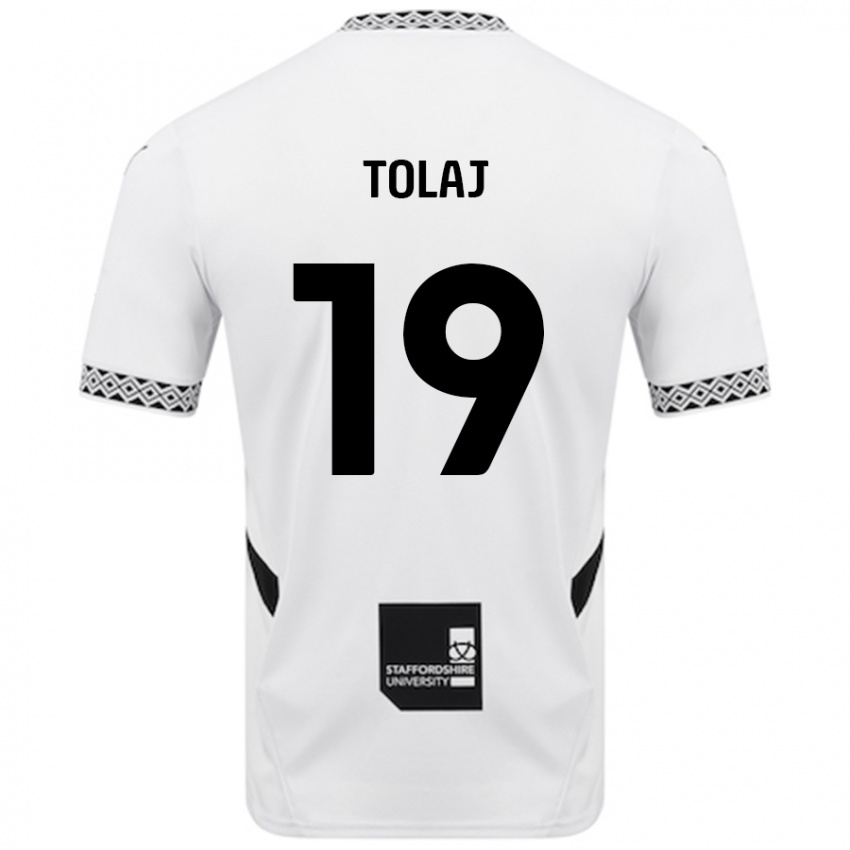 Børn Lorent Tolaj #19 Hvid Hjemmebane Spillertrøjer 2024/25 Trøje T-Shirt