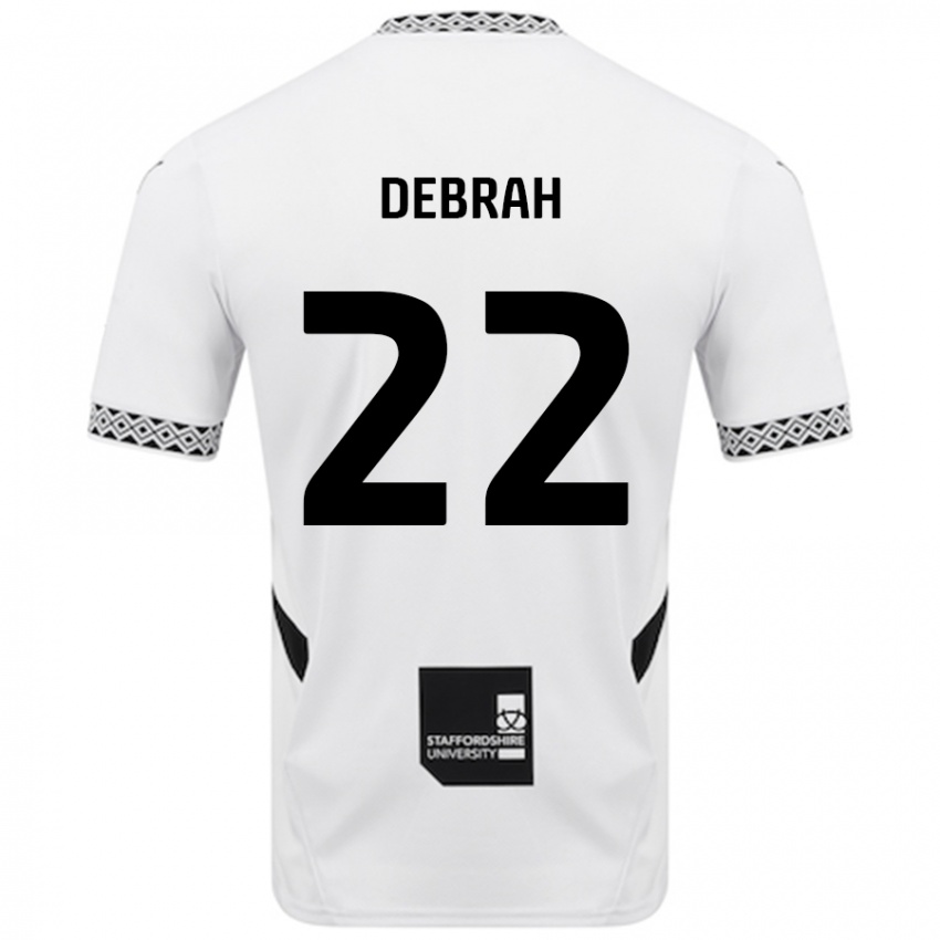 Børn Jesse Debrah #22 Hvid Hjemmebane Spillertrøjer 2024/25 Trøje T-Shirt