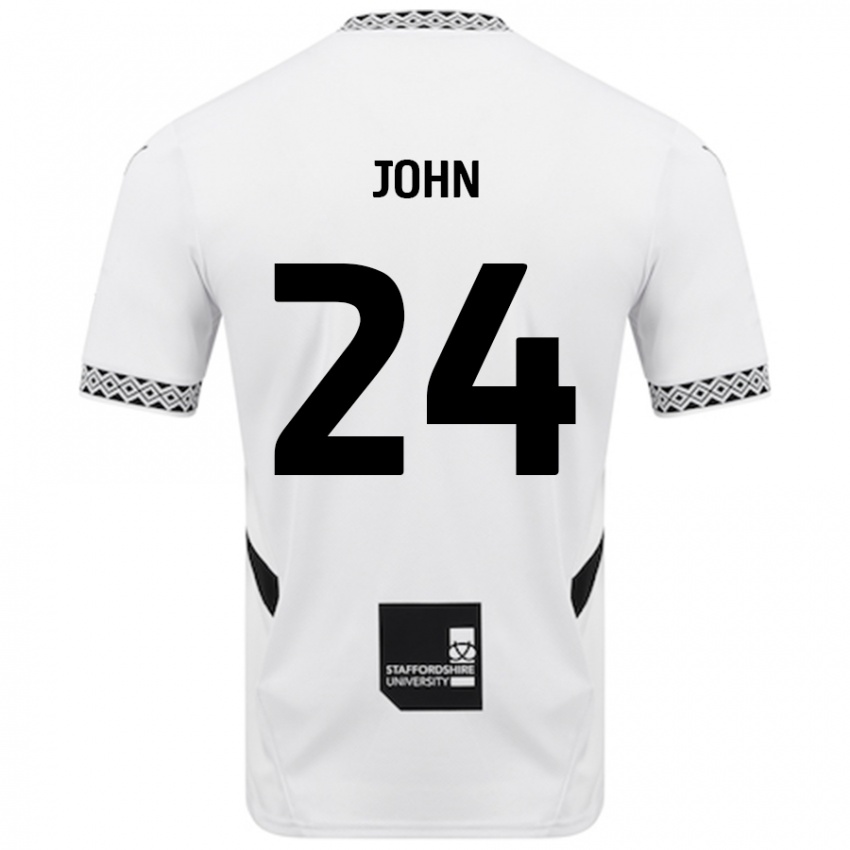 Børn Kyle John #24 Hvid Hjemmebane Spillertrøjer 2024/25 Trøje T-Shirt