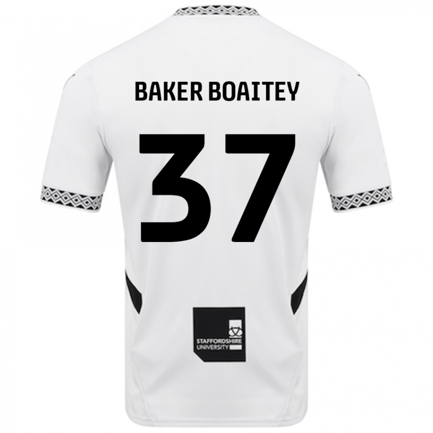 Børn Benicio Baker-Boaitey #37 Hvid Hjemmebane Spillertrøjer 2024/25 Trøje T-Shirt