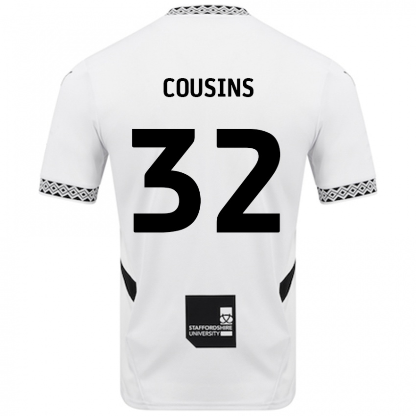 Børn Logan Cousins #32 Hvid Hjemmebane Spillertrøjer 2024/25 Trøje T-Shirt