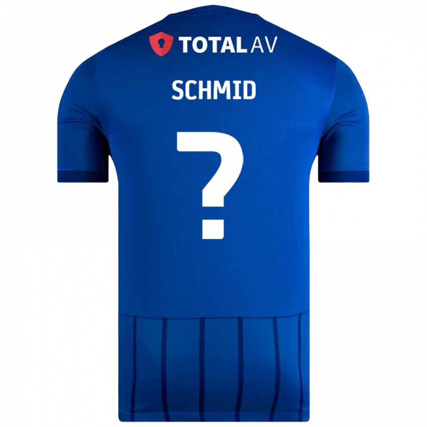 Børn Nicolas Schmid #0 Blå Hjemmebane Spillertrøjer 2024/25 Trøje T-Shirt