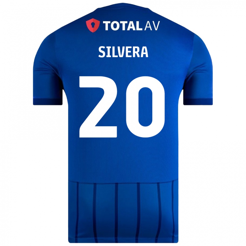 Børn Sam Silvera #20 Blå Hjemmebane Spillertrøjer 2024/25 Trøje T-Shirt