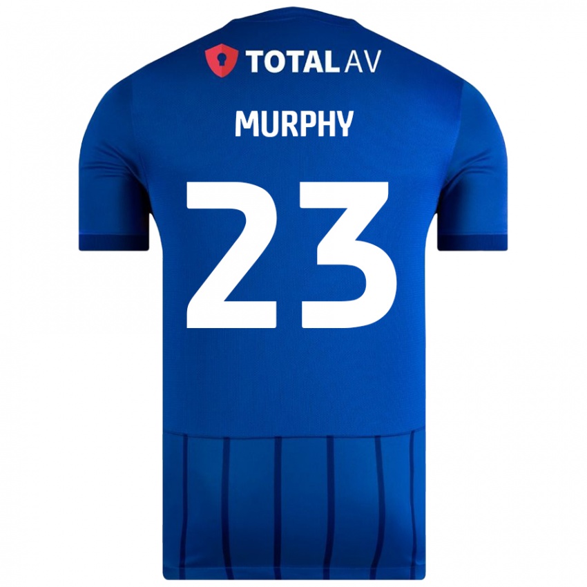 Børn Josh Murphy #23 Blå Hjemmebane Spillertrøjer 2024/25 Trøje T-Shirt