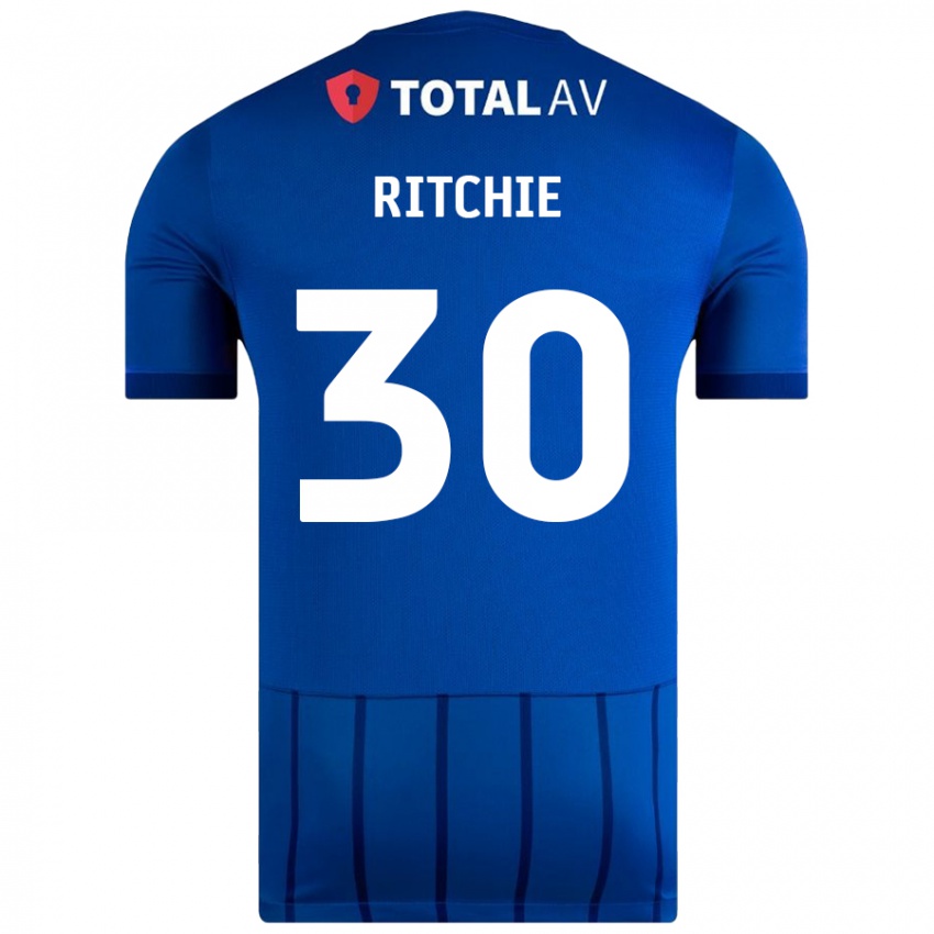 Børn Matt Ritchie #30 Blå Hjemmebane Spillertrøjer 2024/25 Trøje T-Shirt