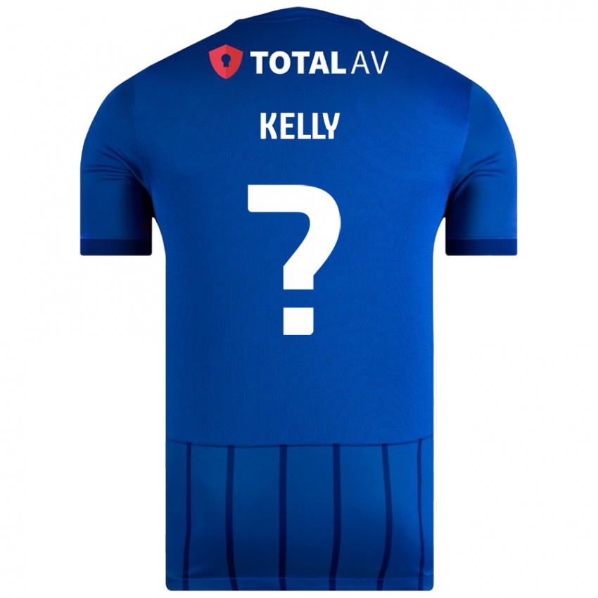 Børn Liam Kelly #0 Blå Hjemmebane Spillertrøjer 2024/25 Trøje T-Shirt