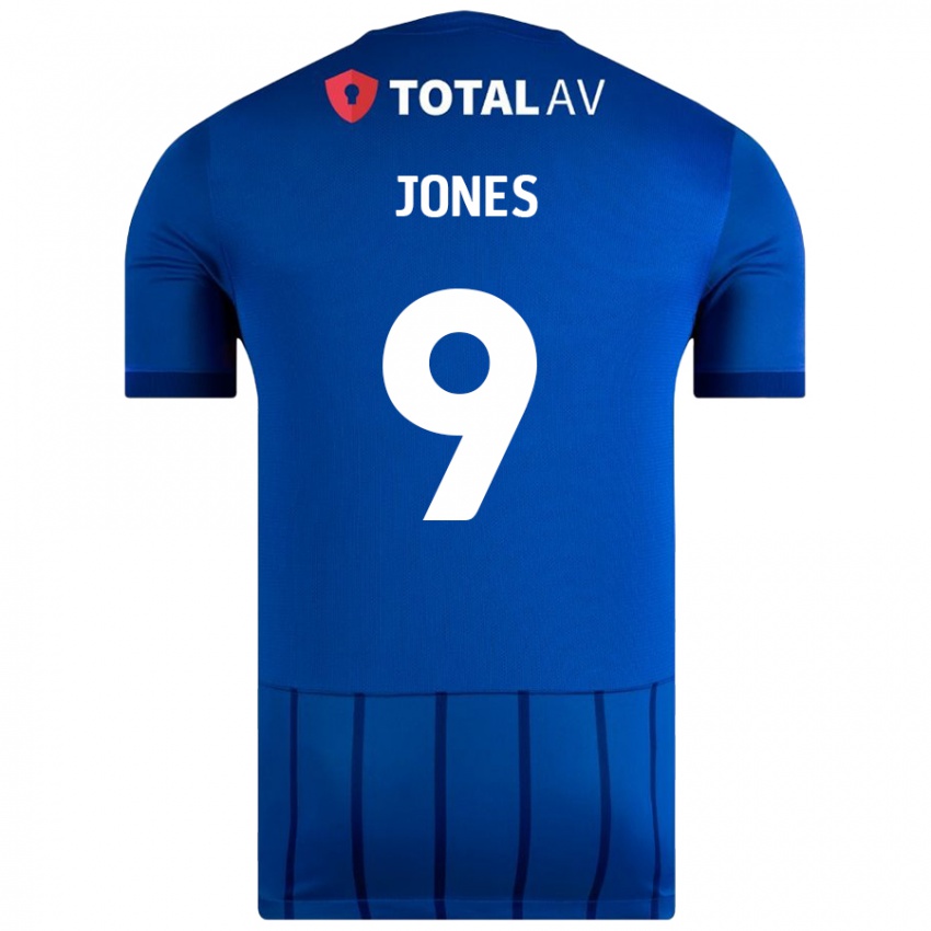 Børn Emma Jones #9 Blå Hjemmebane Spillertrøjer 2024/25 Trøje T-Shirt