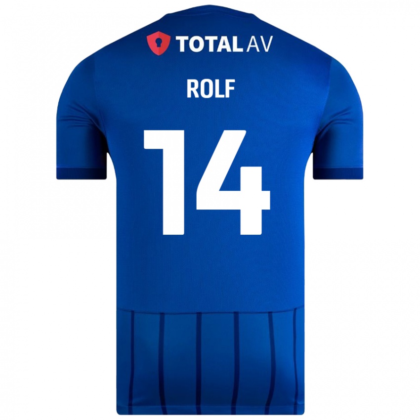 Børn Annie Rolf #14 Blå Hjemmebane Spillertrøjer 2024/25 Trøje T-Shirt