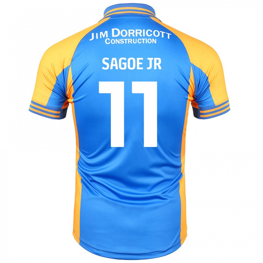 Børn Charles Sagoe Jr #11 Blå Rav Hjemmebane Spillertrøjer 2024/25 Trøje T-Shirt