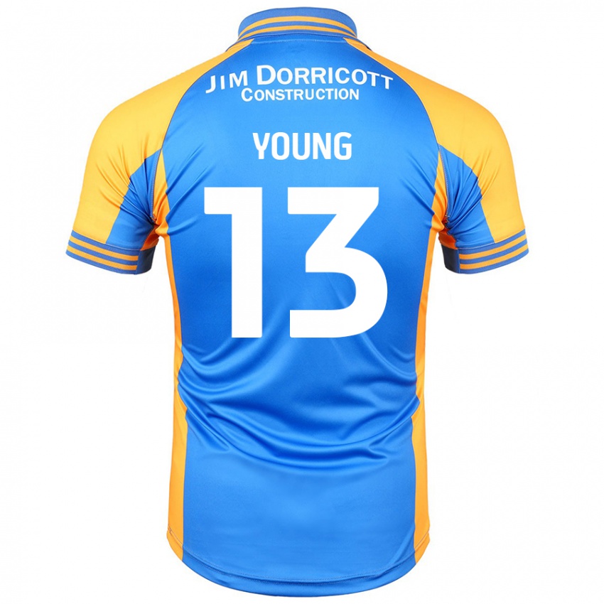 Børn Joe Young #13 Blå Rav Hjemmebane Spillertrøjer 2024/25 Trøje T-Shirt