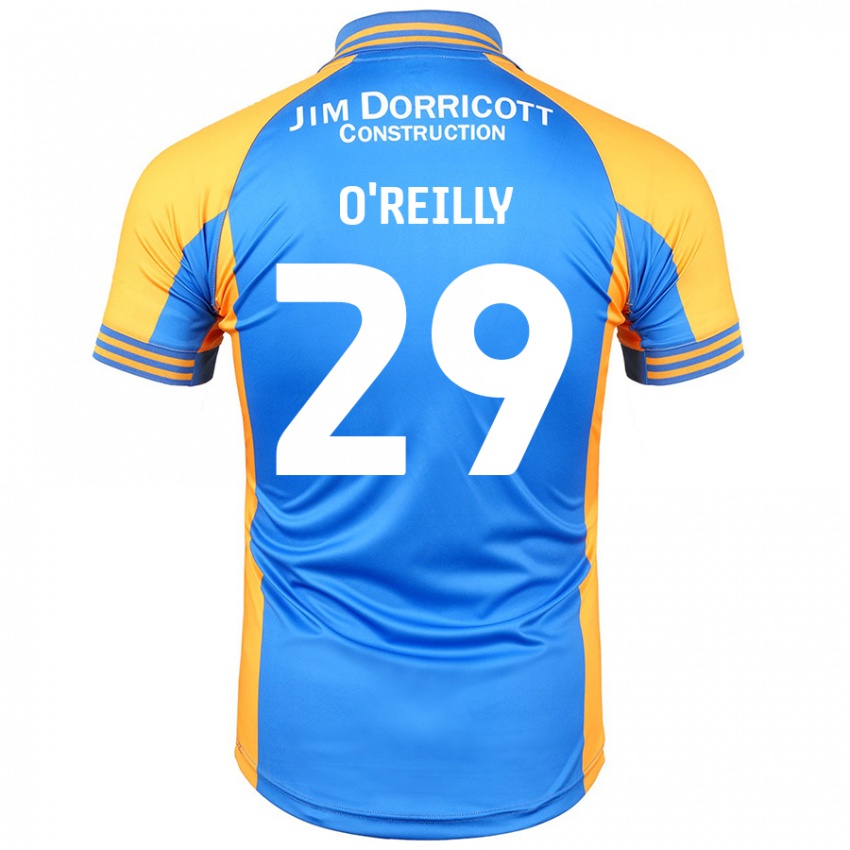 Børn Tommi O'reilly #29 Blå Rav Hjemmebane Spillertrøjer 2024/25 Trøje T-Shirt