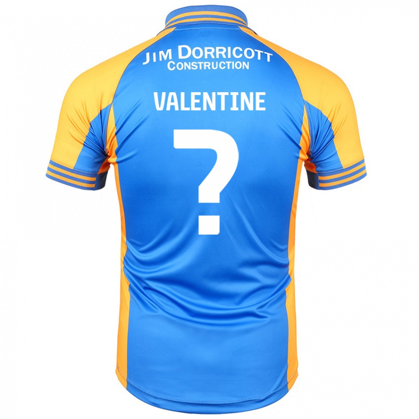 Børn Jayden Valentine #0 Blå Rav Hjemmebane Spillertrøjer 2024/25 Trøje T-Shirt