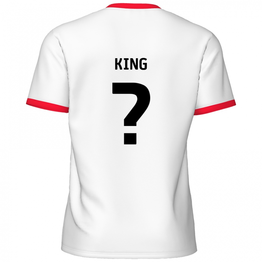 Børn Eli King #0 Hvid Rød Hjemmebane Spillertrøjer 2024/25 Trøje T-Shirt