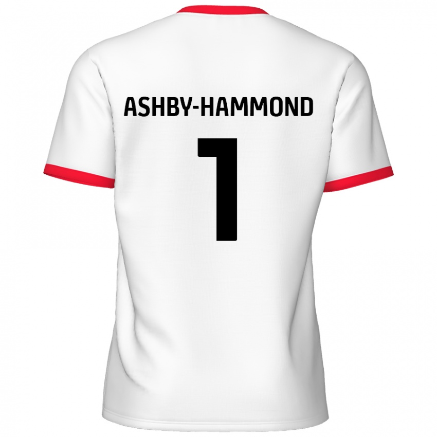 Børn Taye Ashby-Hammond #1 Hvid Rød Hjemmebane Spillertrøjer 2024/25 Trøje T-Shirt