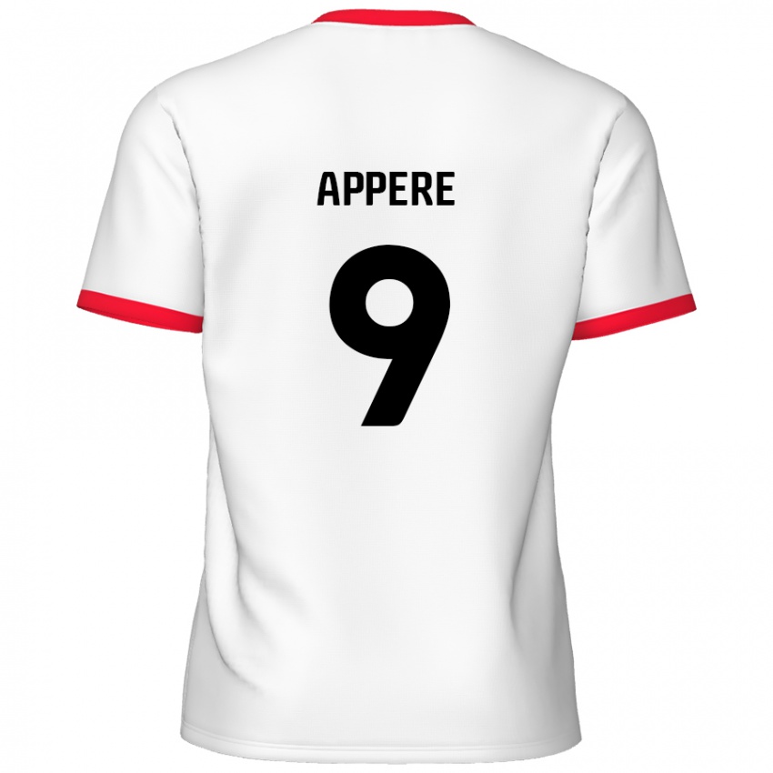 Børn Louis Appéré #9 Hvid Rød Hjemmebane Spillertrøjer 2024/25 Trøje T-Shirt