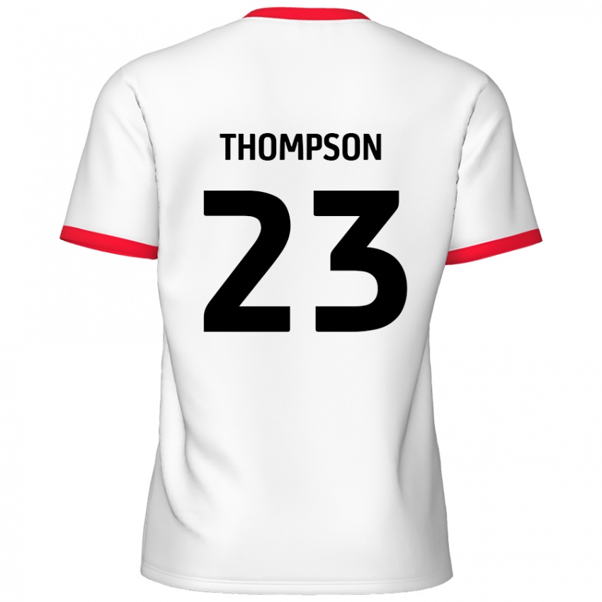 Børn Louis Thompson #23 Hvid Rød Hjemmebane Spillertrøjer 2024/25 Trøje T-Shirt