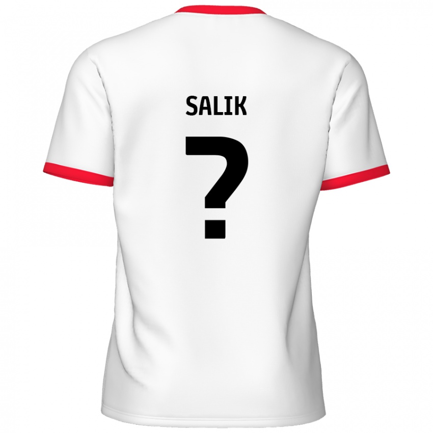 Børn Tanil Salik #0 Hvid Rød Hjemmebane Spillertrøjer 2024/25 Trøje T-Shirt