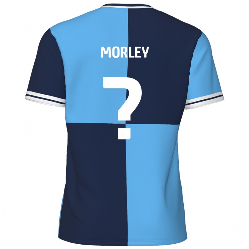 Børn Aaron Morley #0 Himmelblå Mørkeblå Hjemmebane Spillertrøjer 2024/25 Trøje T-Shirt