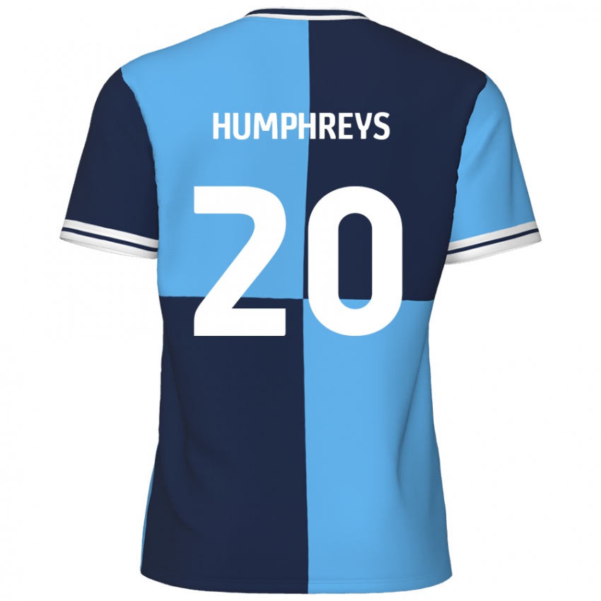 Børn Cameron Humphreys #20 Himmelblå Mørkeblå Hjemmebane Spillertrøjer 2024/25 Trøje T-Shirt