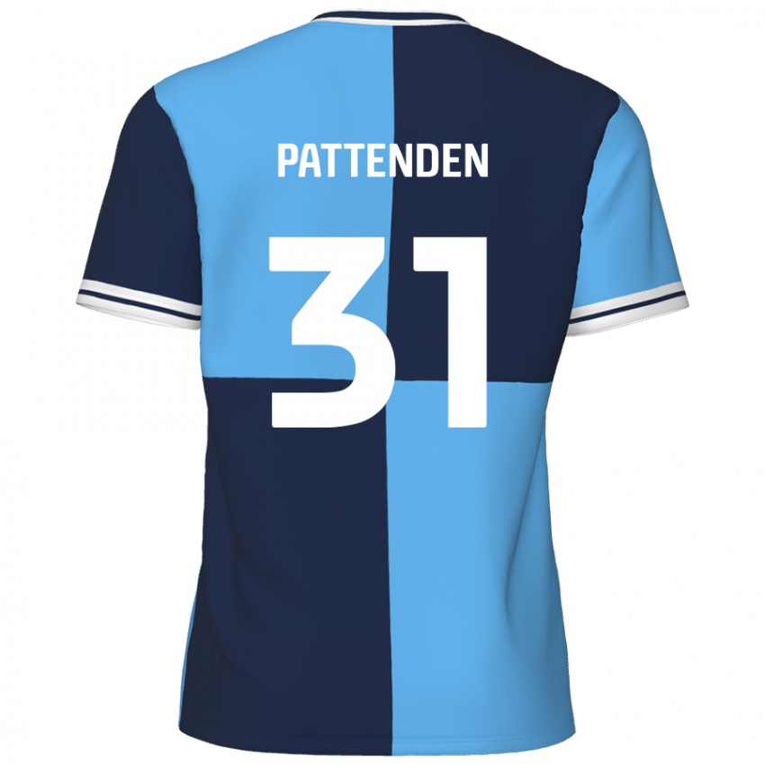 Børn Jasper Pattenden #31 Himmelblå Mørkeblå Hjemmebane Spillertrøjer 2024/25 Trøje T-Shirt