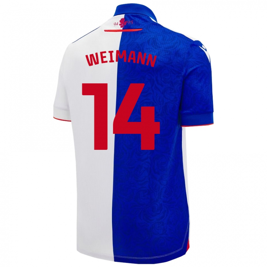 Børn Andreas Weimann #14 Himmelblå Hvid Hjemmebane Spillertrøjer 2024/25 Trøje T-Shirt