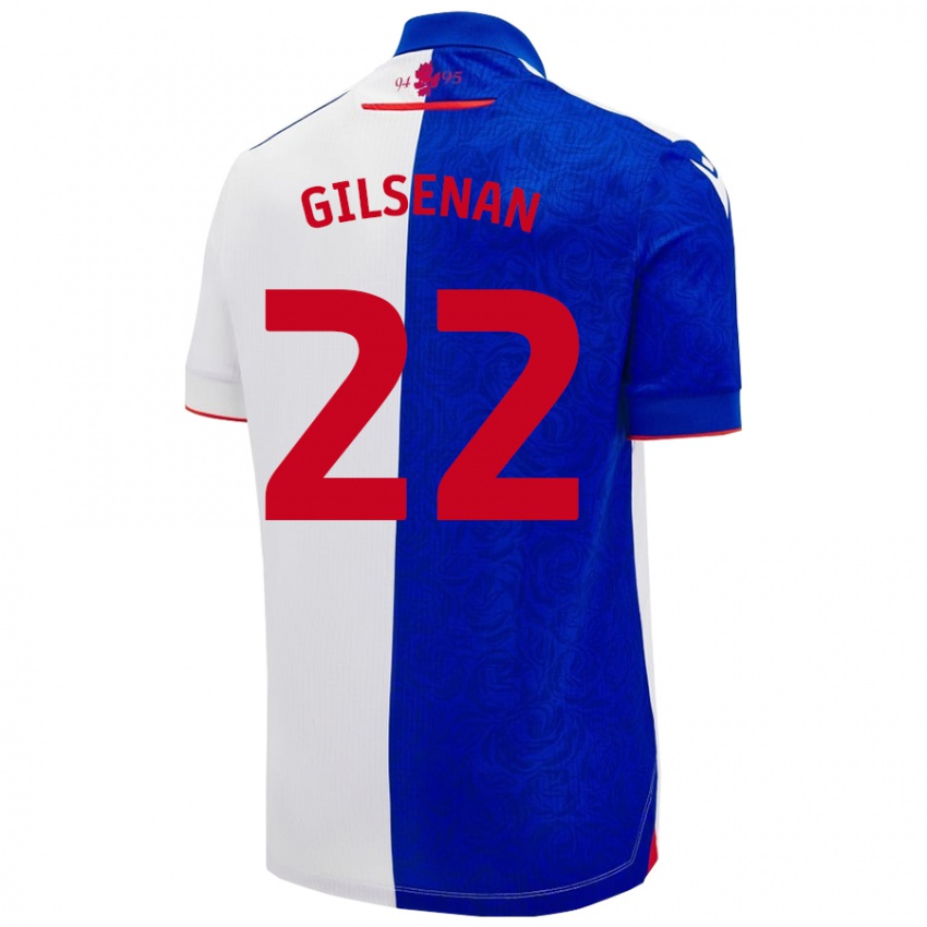 Børn Zak Gilsenan #22 Himmelblå Hvid Hjemmebane Spillertrøjer 2024/25 Trøje T-Shirt