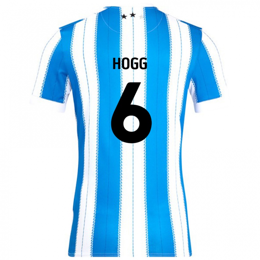 Børn Jonathan Hogg #6 Blå Hvid Hjemmebane Spillertrøjer 2024/25 Trøje T-Shirt