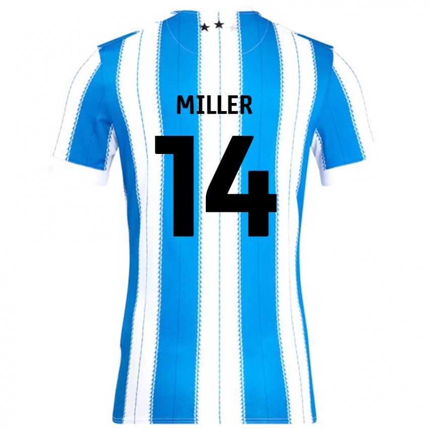 Børn Mickel Miller #14 Blå Hvid Hjemmebane Spillertrøjer 2024/25 Trøje T-Shirt