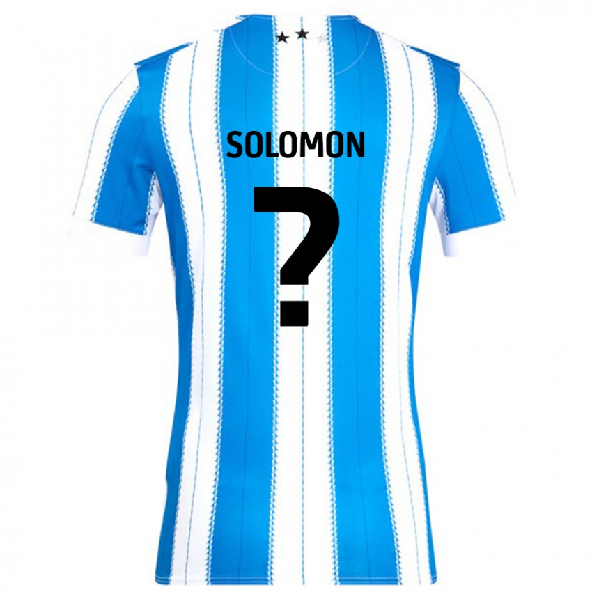 Børn Eko Solomon #0 Blå Hvid Hjemmebane Spillertrøjer 2024/25 Trøje T-Shirt