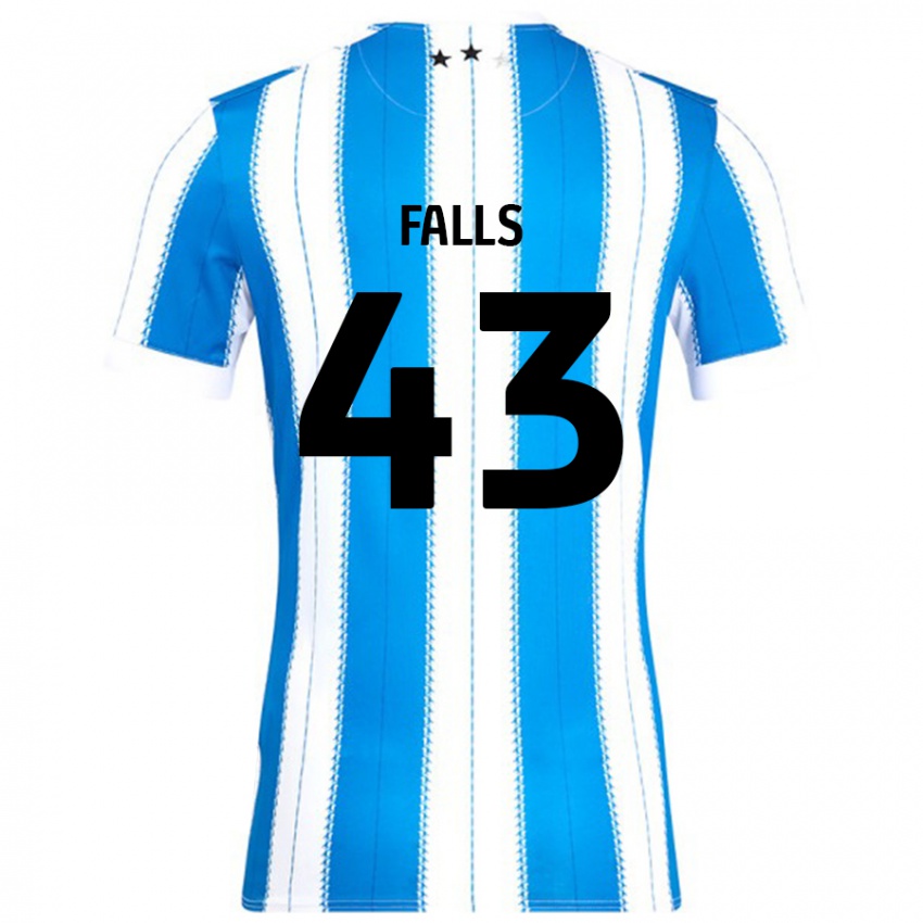 Børn Conor Falls #43 Blå Hvid Hjemmebane Spillertrøjer 2024/25 Trøje T-Shirt