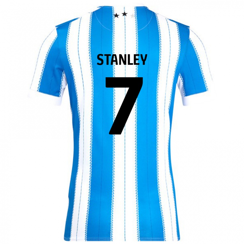 Børn Katie Stanley #7 Blå Hvid Hjemmebane Spillertrøjer 2024/25 Trøje T-Shirt