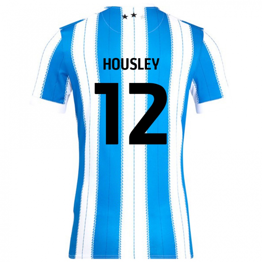 Børn Autumn Housley #12 Blå Hvid Hjemmebane Spillertrøjer 2024/25 Trøje T-Shirt