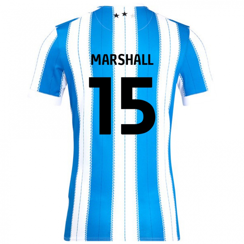 Børn Georgia Marshall #15 Blå Hvid Hjemmebane Spillertrøjer 2024/25 Trøje T-Shirt