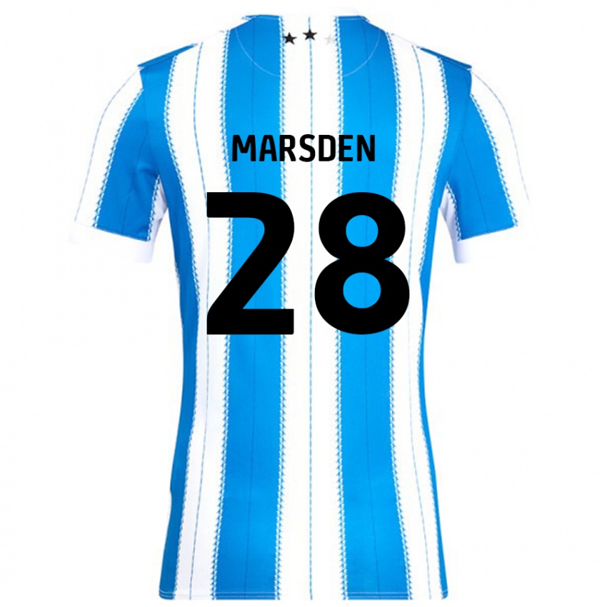 Børn Brooke Marsden #28 Blå Hvid Hjemmebane Spillertrøjer 2024/25 Trøje T-Shirt