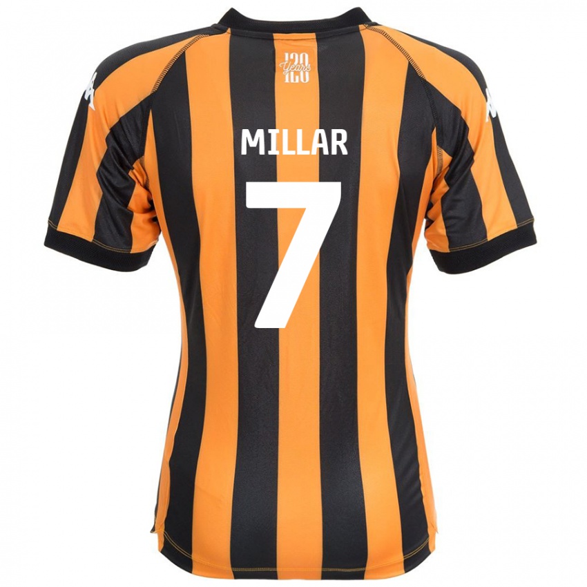 Børn Liam Millar #7 Sort Rav Hjemmebane Spillertrøjer 2024/25 Trøje T-Shirt