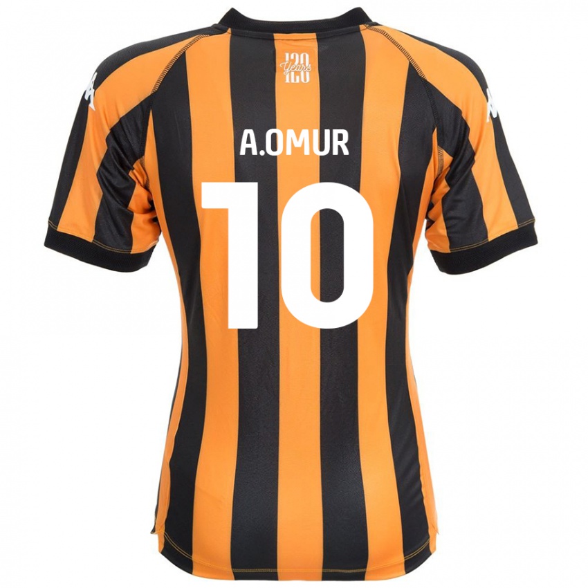 Børn Abdülkadir Ömür #10 Sort Rav Hjemmebane Spillertrøjer 2024/25 Trøje T-Shirt