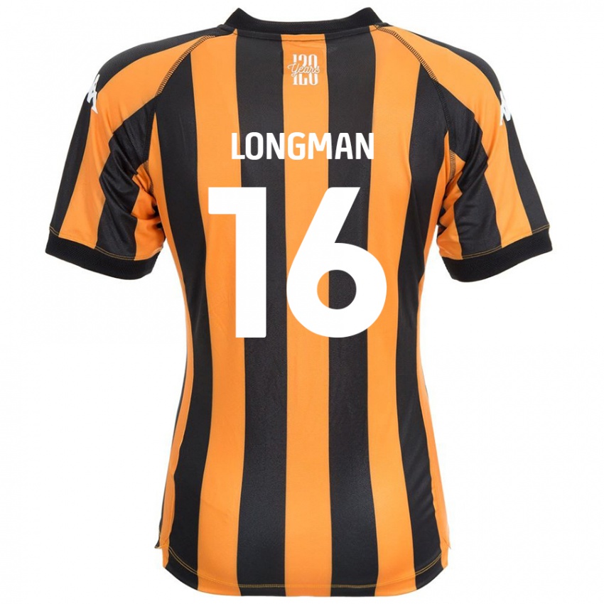 Børn Ryan Longman #16 Sort Rav Hjemmebane Spillertrøjer 2024/25 Trøje T-Shirt