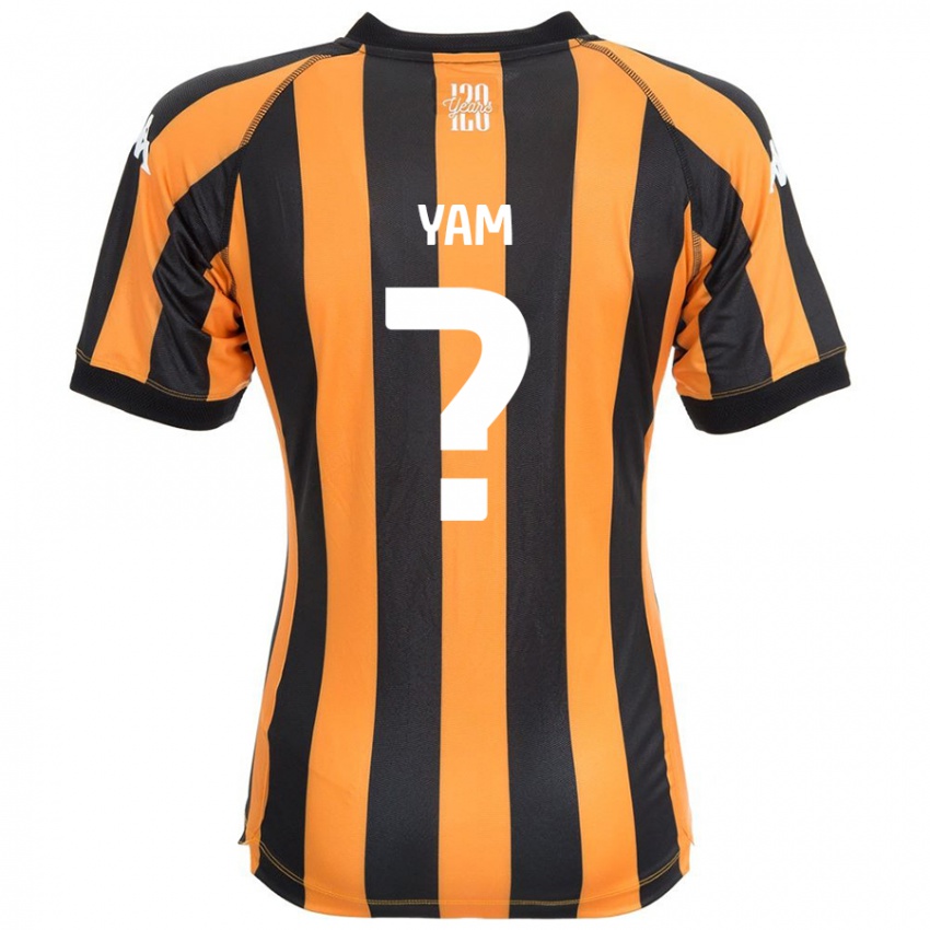 Børn Callum Yam #0 Sort Rav Hjemmebane Spillertrøjer 2024/25 Trøje T-Shirt